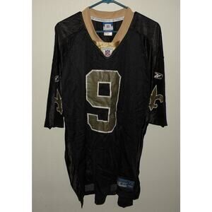 Reebok NFL Equipment New Orleans Saints Men’s XL Jersey Drew Brees #9 Black